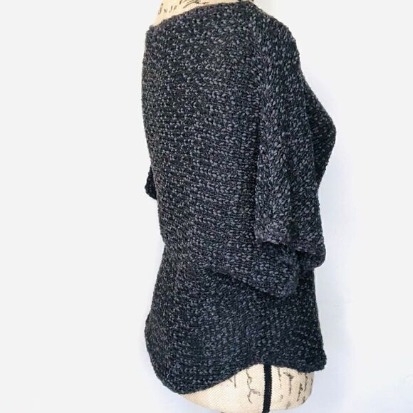 PROJECT Short Sleeve Scoop Neck Knit Sweater, Charcoal Gray - Picture 3 of 12